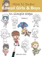 Image of how to draw kawaii girls and boys in simple steps