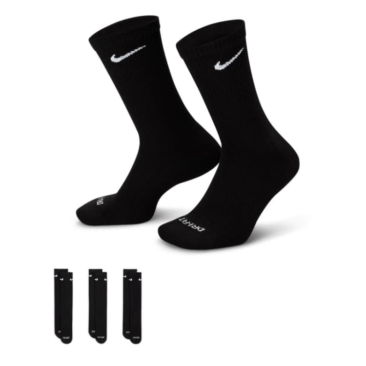 Image of Nike 3 Pack Crew Socks Mens Black male S 2-5