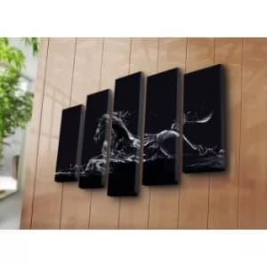 Image of 5PATK-40 Multicolor Decorative Canvas Painting (5 Pieces)