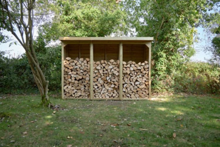 Image of 8'11 x 2'10 Forest Pent Large Overlap Log Store (2.7m x 0.9m)