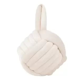 Image of Knot Velvet Door Stop Natural