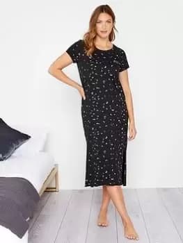 Image of Long Tall Sally Cosmic Dreamer Maxi Nightdress - Black, Size 18-20, Women