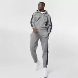 Image of Lonsdale 2 Stripe Mens Joggers - Grey