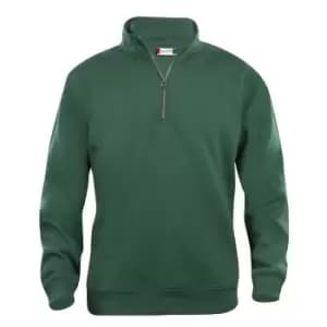 Image of Clique Unisex Adult Basic Half Zip Sweatshirt (M) (Bottle Green)