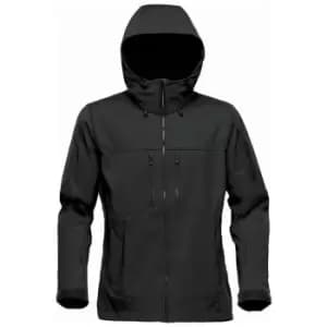 Image of Stormtech Womens/Ladies Epsilon 2 Hooded Soft Shell Jacket (S) (Black/Graphite Grey)