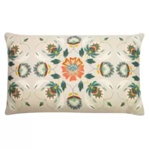 Image of Folk Floral Cushion Multicolour, Multicolour / 43 x 43cm / Polyester Filled