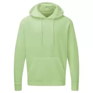Image of SG Mens Plain Hooded Sweatshirt Top / Hoodie (S) (Neo Mint)