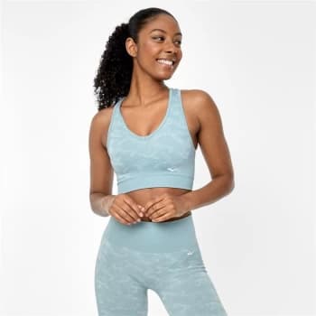 Image of Everlast Seamless Camo V Neck Sports Bra - Dusk Green