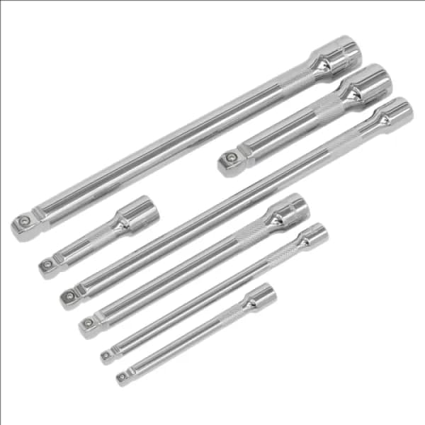 Image of Sealey AK770 Wobble/Rigid Extension Bar Set 7pc 1/4, 3/8 & 1/2Sq Drive