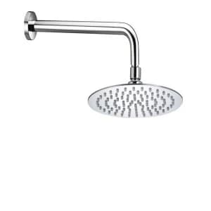Image of Bristan Stainless Steel Slimline 200mm Round Fixed Head and Wall Arm