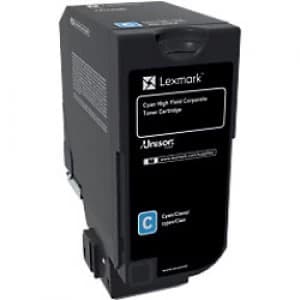 Image of Lexmark 84C2HCE Cyan Laser Toner Ink Cartridge