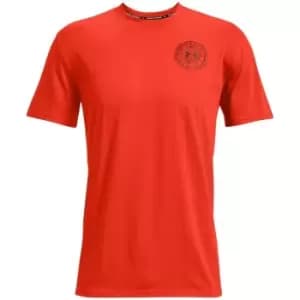 Image of Under Armour AM Crest T Shirt Mens - Orange