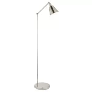 Image of Brescia Task Floor Lamp, Bright Nickel Plate
