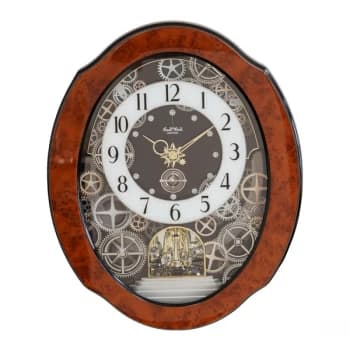 Image of Rhythm Magic Motion Cogs Clock - Crystals from Swarovski