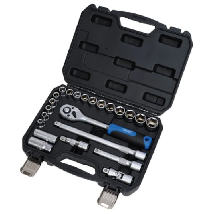 Image of Draper HI TORQ 23 Piece 1/2" Drive Hexagon Socket Set 24229 Drive: 1/2"