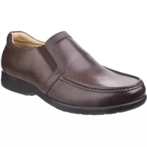Image of Fleet & Foster Mens Gordon Dual Fit Moccasin Leather Loafer Shoes UK Size 7 (EU 41, US 7.5)