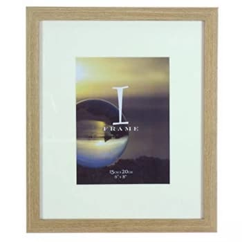 Image of 6" x 8" - iFrame Light Oak Wood Finish Frame with Mount