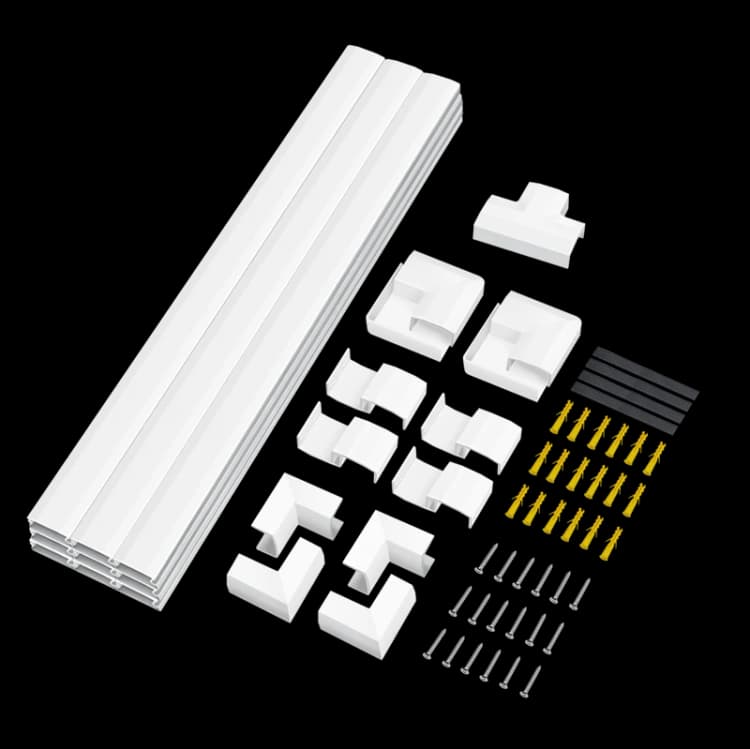Image of LogiLink Cable channel set. wall installation. 67pcs. white