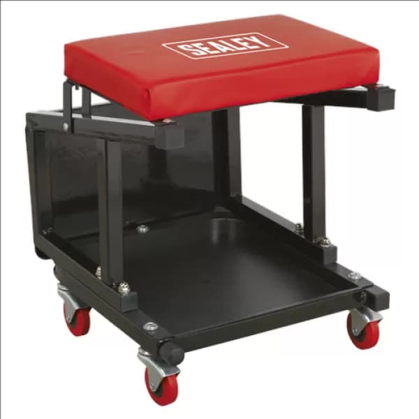 Image of Genuine SEALEY SCR16 Mechanic's Utility Seat & Step Stool