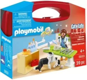 Image of Playmobil 5653 City Life Collectable Vet Carry Case Toy