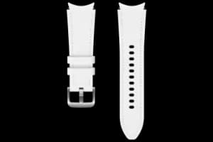 Image of Samsung Galaxy Watch4/Watch4 Classic Hybrid Leather Strap (S/M) in White (ET-SHR88SWEGEU)