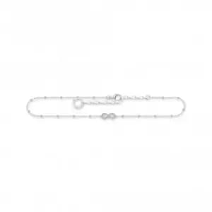 Image of Sterling Silver White Infinity Anklet AK0029-051-14