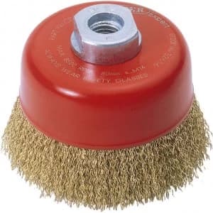 Image of Draper Expert Brassed Steel Wire Cup Brush 80mm M14 Thread