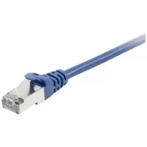 Image of Equip 605537 RJ45 Network cable, patch cable CAT 6 S/FTP 0.50 m Blue gold plated connectors