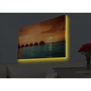 Image of 4570HDACT-035 Multicolor Decorative LED Lighted Canvas Painting