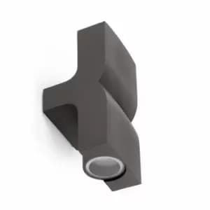 Image of Klamp 2 Light Outdoor Up Down Wall Light Dark Grey IP44, GU10