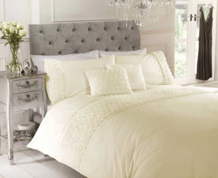 Image of Rapport Home Single Limoges Duvet Set - Cream LIMOGESINGCREM