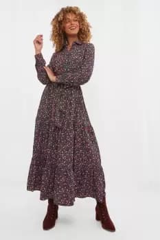 Image of Vintage Balloon Sleeve Ditsy Floral Shirt Dress
