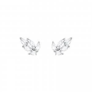 Image of Swarovski Louison Rhodium plated White Earrings Jewellery