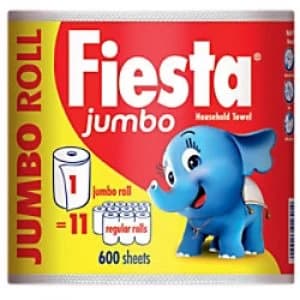 Image of Fiesta Kitchen Roll Jumbo 2 Ply 600 Sheets