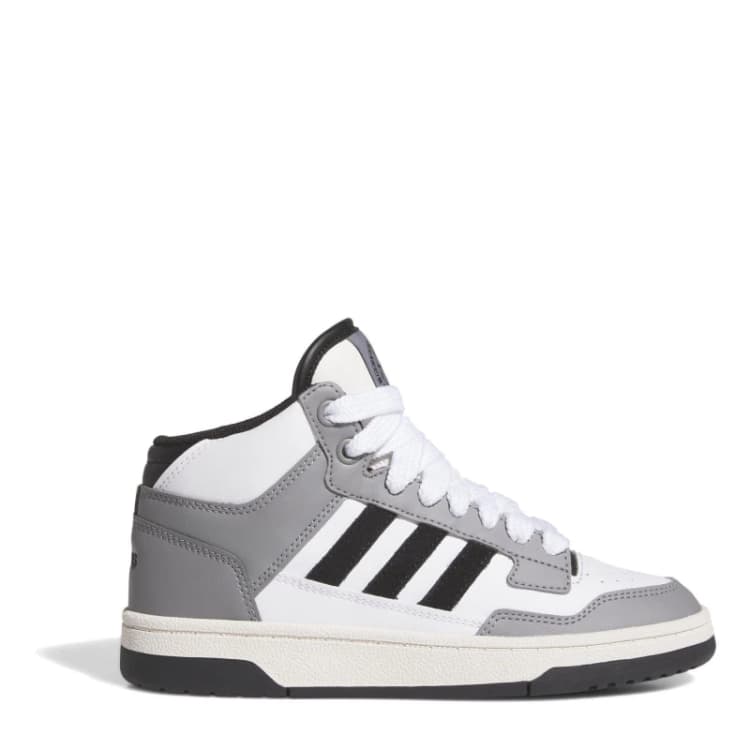Image of adidas Rapid Court Mid Trainers Juniors - White White 4