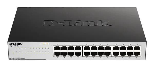 Image of D-Link (GO-SW-24G/E) D-Link GO-SW-24G Unmanaged L2 Gigabit Ethernet (10/100/1000) 1U Black