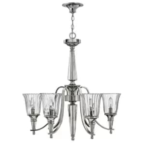 Image of 6 Bulb Chandelier Hanging Pendant LIght Sterling LED E14 60W Bulb