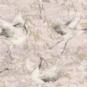 Image of Holden Sarus Pink Wallpaper
