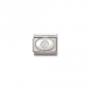 Image of Nomination Composable Classic Zirconia Stainless Steel Rose Gold White Link 430504/01