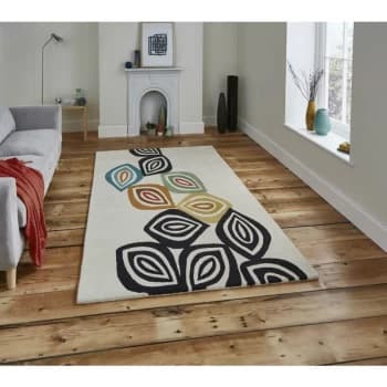 Image of Inaluxe IX05 120cm x 170cm Rectangle - Ivory and Multicoloured