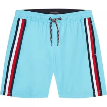 Image of Tommy Hilfiger Side Stripe Swim Shorts - Blue CVB