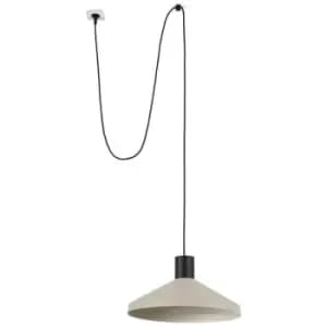 Image of Faro Lighting - Faro Kombo Beige Dome Pendant Lamp Ø400 With Plug 2700K