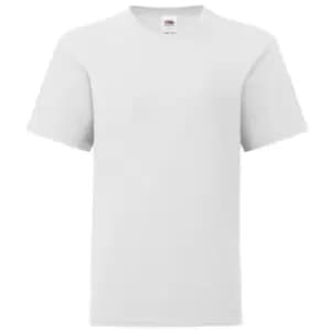 Image of Fruit Of The Loom Childrens/Kids Iconic T-Shirt (5-6 Years) (White)