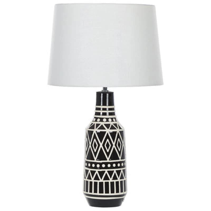 Image of Beliani Table Lamp Shebelle Ceramic Black