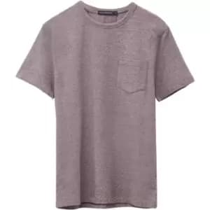 Image of French Connection Organic Space Stripe Jersey T-Shirt - Purple