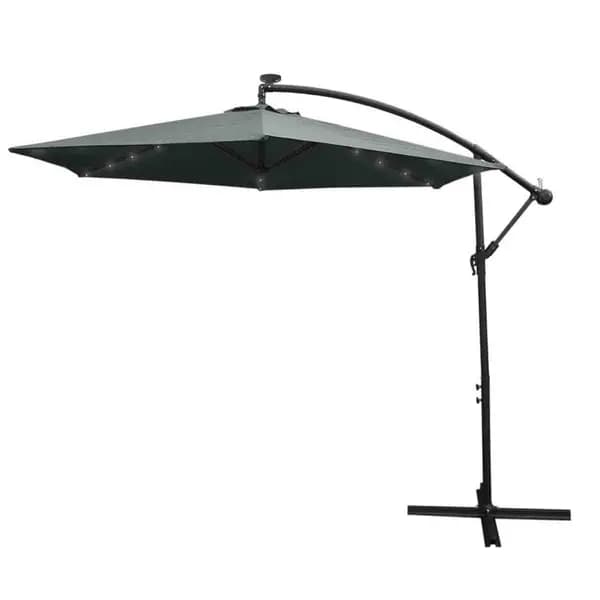 Image of Monstershop Grey 3m LED Cantilever Parasol 29383