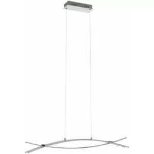 Image of Pendant Light Colour Chrome Shade White Plastic Bulb LED 3x9W Included