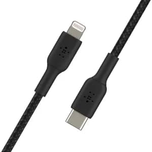 Image of 1m USBC to Lightning Cable Durable Black
