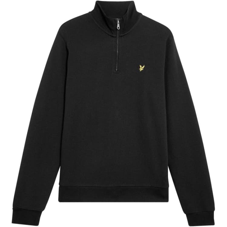 Image of Lyle and Scott Quarter Zip Sweatshirt Jet Black Z865 male M