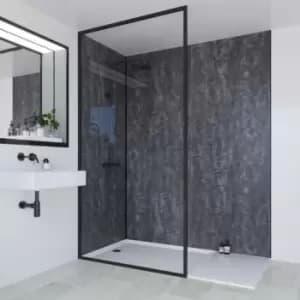 Image of Multipanel Linda Barker Bathroom Wall Panel Unlipped 2400 X 1200mm Graphite Elements